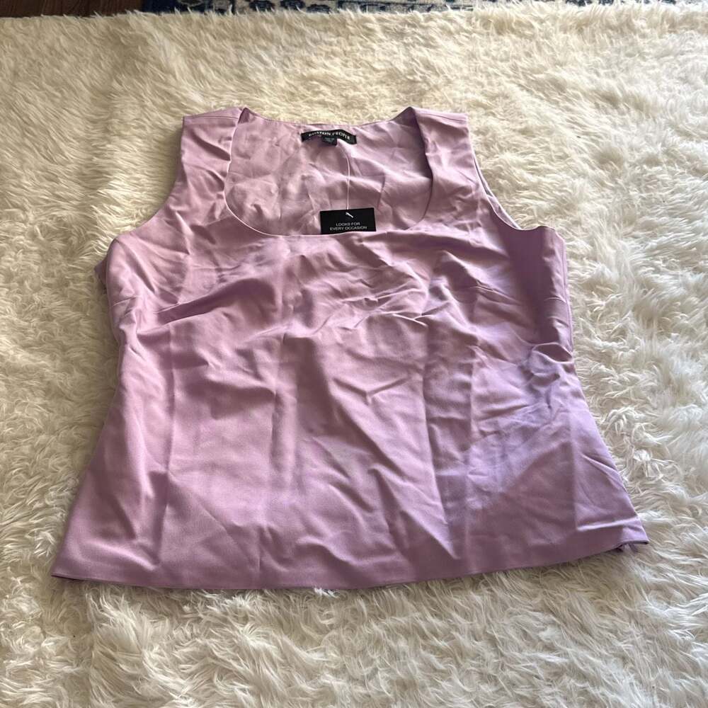Boston Proper‎ Lavender Sleeveless Square Neck Tank Top